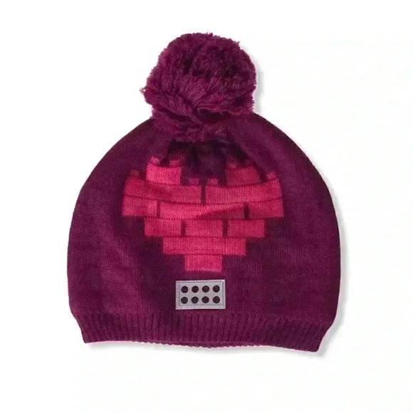 Lego Wear Boys' Wool Knit Hat W/Heart & Pom-pom - Picture 1 of 5